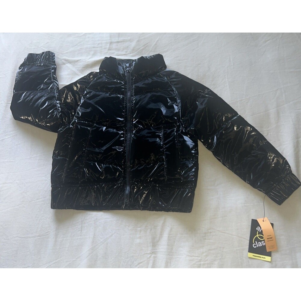 Art Class Youth Child Wet Look Black Urban Puffer. . Size SX (4/5)